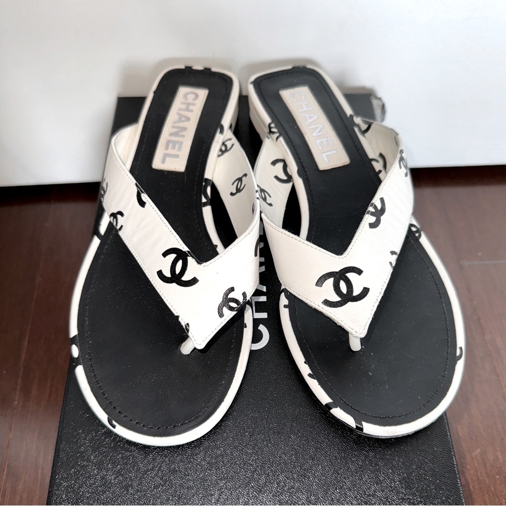 Authentic Chanel Flip Flops - image 1